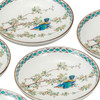 Kutani yaki ware Japanese Small sarving plate set of 5 Kingfisher Kawasemi Japan
