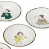 Kutani yaki ware Japanese Small Sauce plate set of 5 Warabe Children Japan