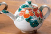 Kutani yaki ware Japanese Coffee pot and dripper Fukuda Yoshinori Camellia