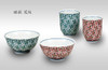 Kutani ware Japanese Rice bowl Gohan Chawan Tea cup Yunomi set Flower Pattern