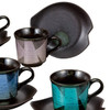 Kutani yaki ware Japanese Coffee cup and saucer set of 5Ginsai Silver foil Japan