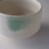 Mino ware Japan Matcha bowl Sado green tea bowl White matte Shinkai-green Japan
