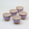 Hagi ware Yunomi Japanese tea cup Sencha Kumidashi set of 5 Hagi Murasaki