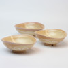 Hagi ware Japanese pottery Kobachi Nimono bowl set of 3 Shizuku Drop Ash glaze