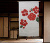 Kyoto Noren Japanese Hanging Door Curtain Linen Plum Ume pattern Japan