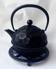 Tetsubin Nanbu Cast Iron kettle Kyusu tea pot 600ml Voronoi pattern Japan