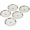 Kutani yaki ware Japanese Plate Dish set of 5 Clover pattern 6.4in japan