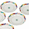 Kutani yaki ware Japanese Plate Dish set of 5 Clover pattern 6.4in japan