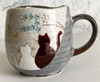 Mug cup Kutani yaki ware coffe tea soup cup Cute Neko cat made in japan
