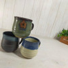 Mino ware Japanese pottery Mug Coffee Tea cup Black crystal Edge Nagashi