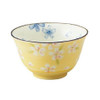 Sencha Yunomi Mino ware Japanese green tea cup Kyo Sakura cherry yellow Japan