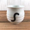 Mino yaki ware Japanese pottery Mug Coffee Tea cup White Kohiki Neko Cat 340ml