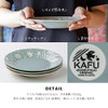 Mino ware KAFU dish Flower Bird Water repellentPalegray Lunch plate set of 2