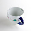 Arita ware Japanese Mug Tea cup Coffee cup Wind and forest Blue Japan