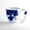 Arita ware Japanese Mug Tea cup Coffee cup Big handle Wild grape Japan