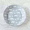 Mino ware pottery White bear Shirokuma Polar Bear Curry Pasta plate dish gray