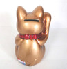 Maneki neko Coin Bank Tokoname yaki Gold Japanese Lucky cat Traditional Right hand Japan