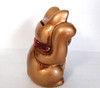 Maneki neko Coin Bank Tokoname yaki Gold Japanese Lucky cat Traditional Right hand Japan