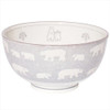 Mino ware pottery White bear Shirokuma Polar Bear Rice bowl Donburi Gray M