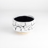 Chawan Mino ware Japanese Matcha Tea bowl Black White Kannyu Crack Japan