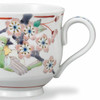 Kutani ware Japanese Coffee tea cup Mug Taishi Kiln porcelainCherry White eye