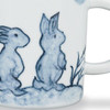 Kutani yaki porcelain Japanese Mug Coffee Tea cup Nakayoshi Rabbit Japan