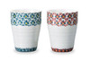 Pair Kutani yaki ware Japanese Beer Sake Water cup Tumbler Flowert pattern Japan