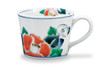Kutani yaki ware Japanese porcelain Mug Coffee Tea Cup Iro-e Camellia Japan