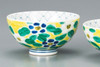 Pair Gohan Chawan Kutani yaki ware Japanese Rice bowl Yoshida-ya Flower pattern