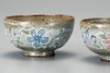 Pair Gohan Chawan Kutani yaki ware Japanese Rice bowl Hana Karakusa Aizawa Shiho
