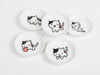 Cute Cats plates,Japense dish Mino ware Sushi Soy source dish Set of 5