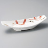 Muko-zuke Japanese Kaiseki Cuisine Appetizer dish Mino ware Red brush Boat shape