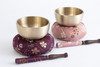 Orin Bell Japanese Buddhist Bell,Mat,bar Set Made in Japan Takaoka, Purple,2.9in