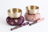 Orin Bell Japanese Buddhist Bell,Mat,bar Set Made in Japan Takaoka, Purple,2.9in