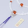 Jodo shu Buddhist Rosary Mala Juzu Prayer beads Japan Kyoto Cutting glass Agate