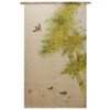 Kyoto Noren Japanese Door Curtain Linen Handcraft japan Bamboo Tree sparrow 