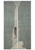 Kyoto Noren Japanese door curtain Handpaint LinenCarp waterfall climbing Japan