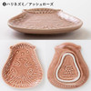 Mino ware Minoru Animal shape Small dish Metsa Japan 4.4x4.0in Hedgehog Ash rose