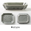 Mino ware Minoru Octagon shape Small dish PIENI-Lintu set of 2 Japan Ash gray
