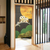 Noren Japanese door curtain polyester 150x85cm Fukuro Owl Fukuro Family Fullmoon
