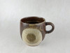 Shigaraki yaki ware Japanese pottery coffee tea cup Mug Ash glaze Marumon Circle