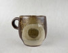 Shigaraki yaki ware Japanese pottery coffee tea cup Mug Ash glaze Marumon Circle