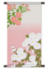 Kyoto Tapestry Wall Hanging Handpainted Linen Mini Manju Chrysanthemum