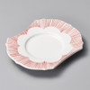 Red Jukusa Double-Cut 7-Inch Plate - Mino Ware, Japanese Tableware, Ceramic