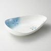 Hachi Mino ware Japanese Oval sarving bowl Luster flower scattering variant