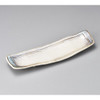 White Kinyo Glazed Four-Legged Rectangular Plate - Mino Ware, Made in Japan