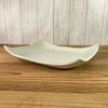 White Glaze Ribbed Rectangular Serving Plate, Mino Ware,Japan Sushi and Sashimi