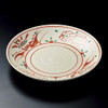 Mino ware Red-Enameled Large Plate (Earthenware),Made in Japan,party