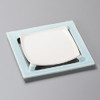 Mino ware Japanese Cuisine Lake Water Celadon Square Pedestal Plate - Japan