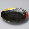 Mino ware Black Glaze with Tri-Color Gold Accents Pasta Curry Plate Japan